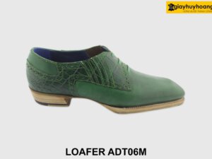 [Outlet size 40] Giày lười da nam cao cấp xanh lá Loafer ADT06M 001