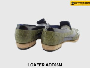 [Outlet size 40] Giày lười da nam cao cấp xanh rêu Loafer ADT06M 004