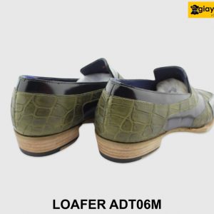 [Outlet size 40] Giày lười da nam cao cấp xanh rêu Loafer ADT06M 004