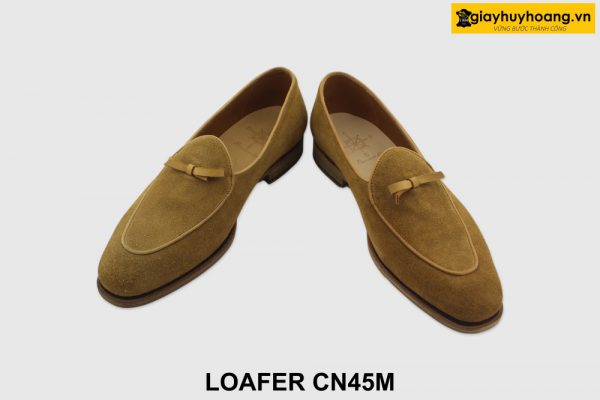 [Outlet 44] Giày lười nam da lộn màu vàng bò Loafer CN45M 004