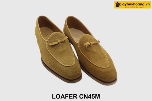 [Outlet 44] Giày lười nam da lộn màu vàng bò Loafer CN45M 003