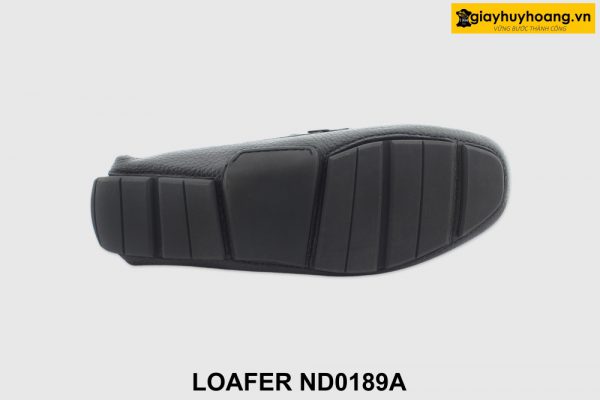 [Outlet size 43] Giày lười lái xe nam đen hột Loafer ND0189A 006