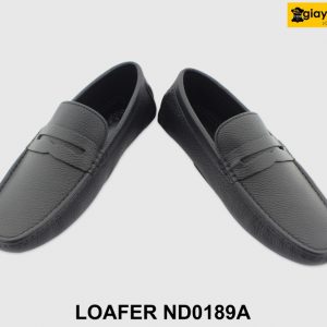 [Outlet size 43] Giày lười lái xe nam đen hột Loafer ND0189A 005