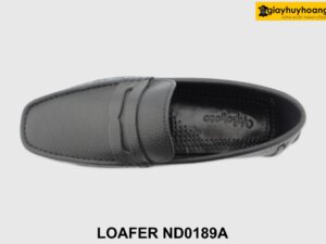 [Outlet size 43] Giày lười lái xe nam đen hột Loafer ND0189A 002