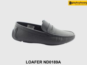 [Outlet size 43] Giày lười lái xe nam đen hột Loafer ND0189A 001