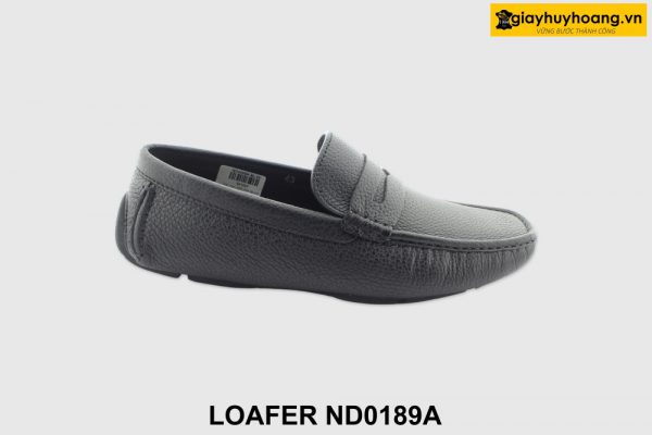 [Outlet size 43] Giày lười lái xe nam đen hột Loafer ND0189A 001