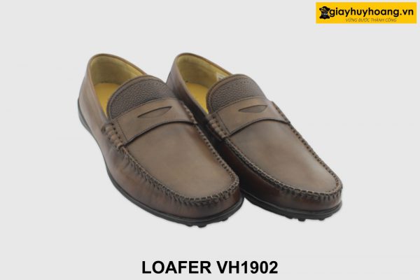 [Outlet 39+42] Giày lười nam đế bằng màu nâu Loafer VH1902N 003