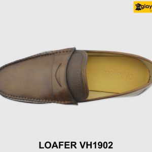 [Outlet 39+42] Giày lười nam đế bằng màu nâu Loafer VH1902N 002