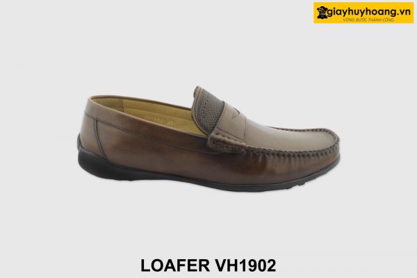 [Outlet 39+42] Giày lười nam đế bằng màu nâu Loafer VH1902N 001