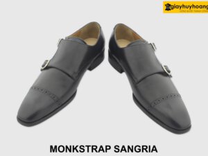 [Outlet size 38.42] Giày da nam công sở đen Monkstrap SANGRIA 004