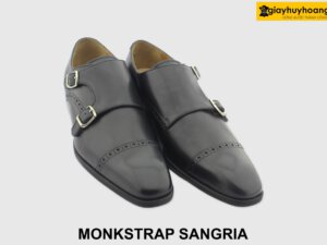 [Outlet size 38.42] Giày da nam công sở đen Monkstrap SANGRIA 003