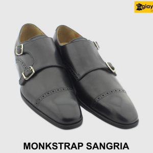 [Outlet size 38.42] Giày da nam công sở đen Monkstrap SANGRIA 003