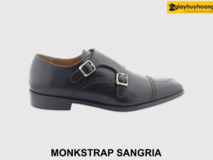 [Outlet size 38.42] Giày da nam công sở đen Monkstrap SANGRIA 001