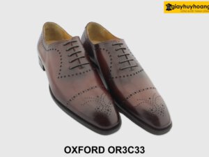 [Outlet size 39.40] Giày da nam Wholecut Brogues Oxford OR3C33 003