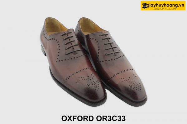 [Outlet size 39.40] Giày da nam Wholecut Brogues Oxford OR3C33 003