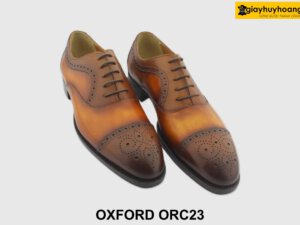 [Outlet size 38.39.40] Giày tây nam vàng bò Oxford ORC23 003
