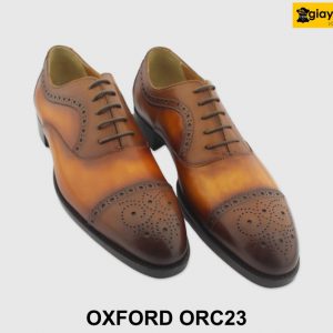 [Outlet size 38.39.40] Giày tây nam vàng bò Oxford ORC23 003