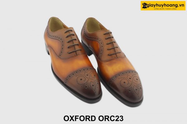 [Outlet size 38.39.40] Giày tây nam vàng bò Oxford ORC23 003