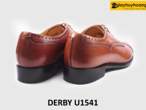 [Size 39] Giày da nam đục lỗ brogues nâu Derby U1541 004