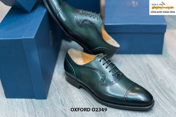Giày tây nam công sở màu xanh lam Oxford O2349 005