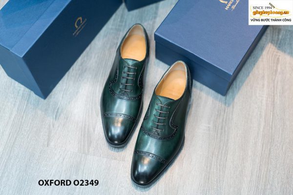 Giày tây nam công sở màu xanh lam Oxford O2349 001