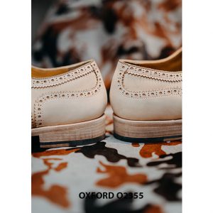 Giày da nam màu trắng Wingtips Oxford O2355 005