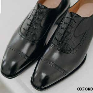 Giày tây nam nhập khẩu da bê từ Ý italy Oxford O2367 001