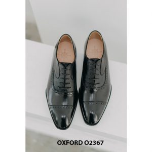 Giày tây nam nhập khẩu da bê từ Ý italy Oxford O2367 004
