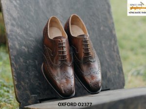 Giày da nam hàng hiệu thủ công Oxford O2377 001