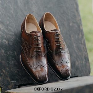 Giày da nam hàng hiệu thủ công Oxford O2377 001