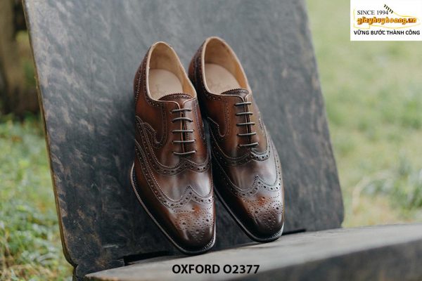 Giày da nam hàng hiệu thủ công Oxford O2377 001