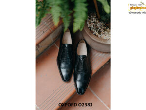 Giày tây nam da bò mũi vuông Oxford O2383 004