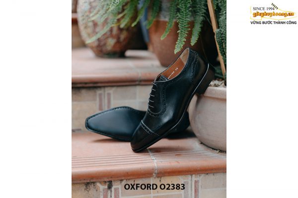 Giày tây nam da bò mũi vuông Oxford O2383 003