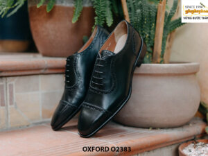 Giày tây nam da bò mũi vuông Oxford O2383 001