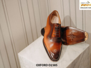 Giày tây nam màu bò thủ công Oxford O2385 005