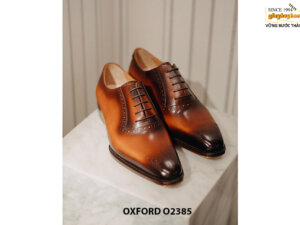 Giày tây nam màu bò thủ công Oxford O2385 002
