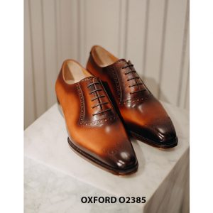 Giày tây nam màu bò thủ công Oxford O2385 002