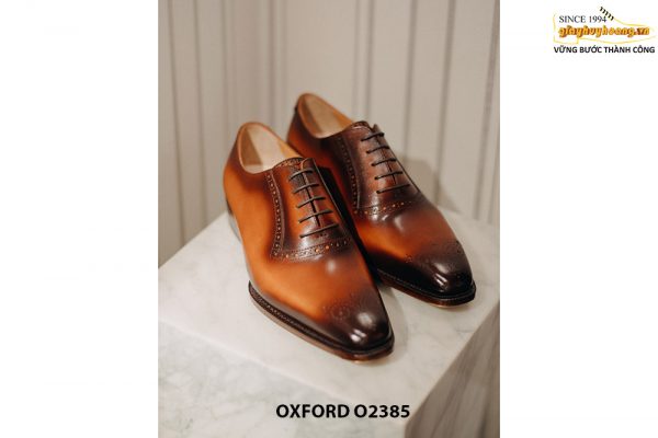 Giày tây nam màu bò thủ công Oxford O2385 002
