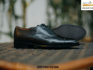 Giày tây nam da bò màu đen Oxford O2386 005