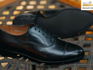 Giày tây nam da bò màu đen Oxford O2386 004