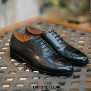 Giày tây nam da bò màu đen Oxford O2386 002