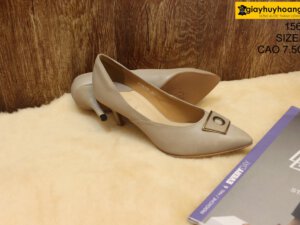 [Size 37] Giày da bò nữ cao gót 7.5cm Female 15612 004