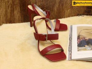 [Size 37] Sandal da bò nữ cao gót 11.5cm Female 20XTD 002