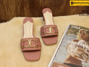 [Size 37] Giày da bò nữ cao gót 6cm hồng Female 32C2 002