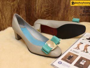 [Size 37] Giày da bò nữ cao gót 6cm Female 512TOOL 005