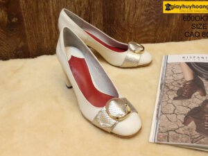 [Size 37] Giày da bò nữ cao gót 8cm Female 600OK703 003