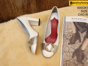 [Size 37] Giày da bò nữ cao gót 8cm Female 600OK703 002