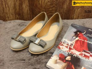 [Size 37] Giày da búp bê nữ màu xám Female LU 005
