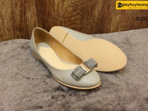 [Size 37] Giày da búp bê nữ màu xám Female LU 003