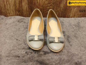 [Size 37] Giày da búp bê nữ màu xám Female LU 001